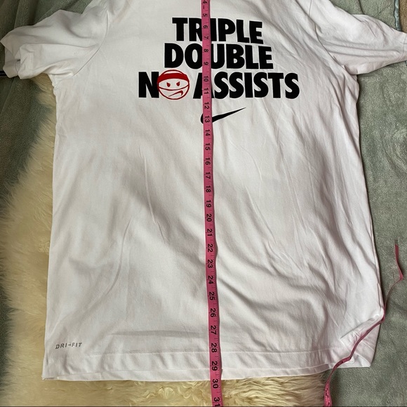 triple double no assists nike shirt